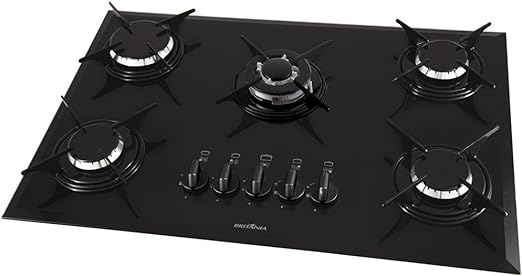 1. Cooktop Britania 5 Bocas Concept BCT7PTC Bivolt