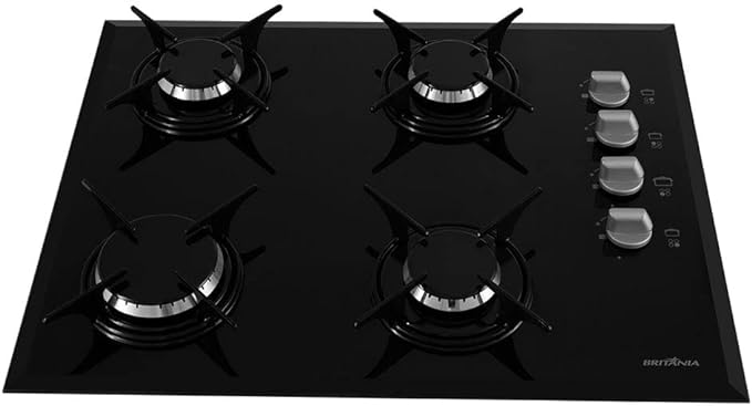 2. Cooktop Britania BCT4P Preta Grande